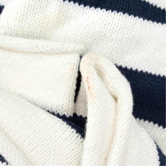 Vintage Harold's White & Blue Striped Palm Tree Sailboat Sweater Size Large - Picture 8 of 12